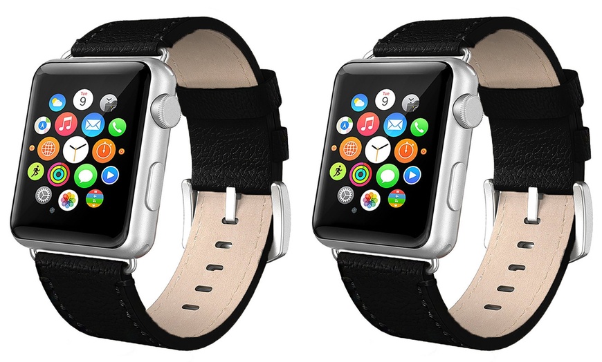 Image 9: Leather Strap for Apple Watch