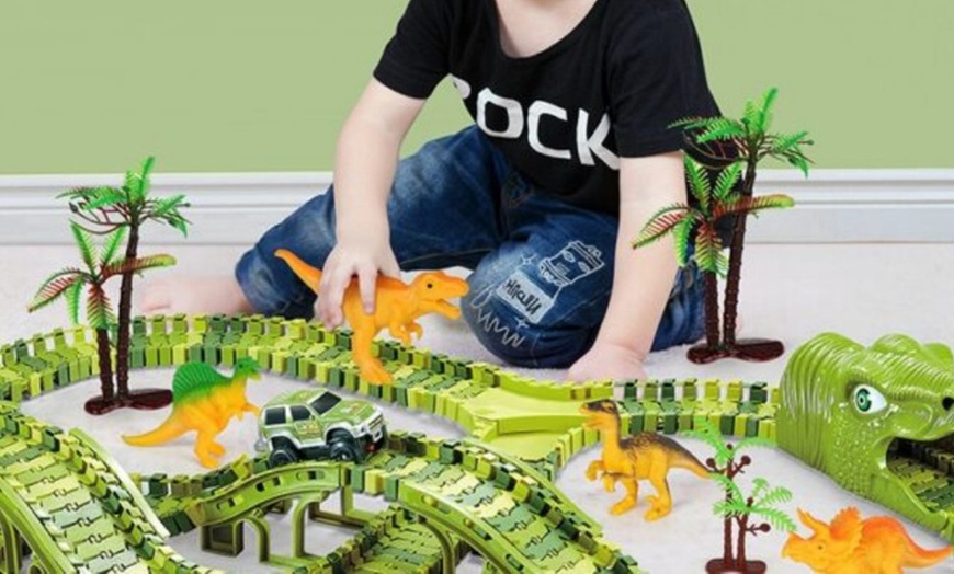 Image 2: Dino World Safari Track Set