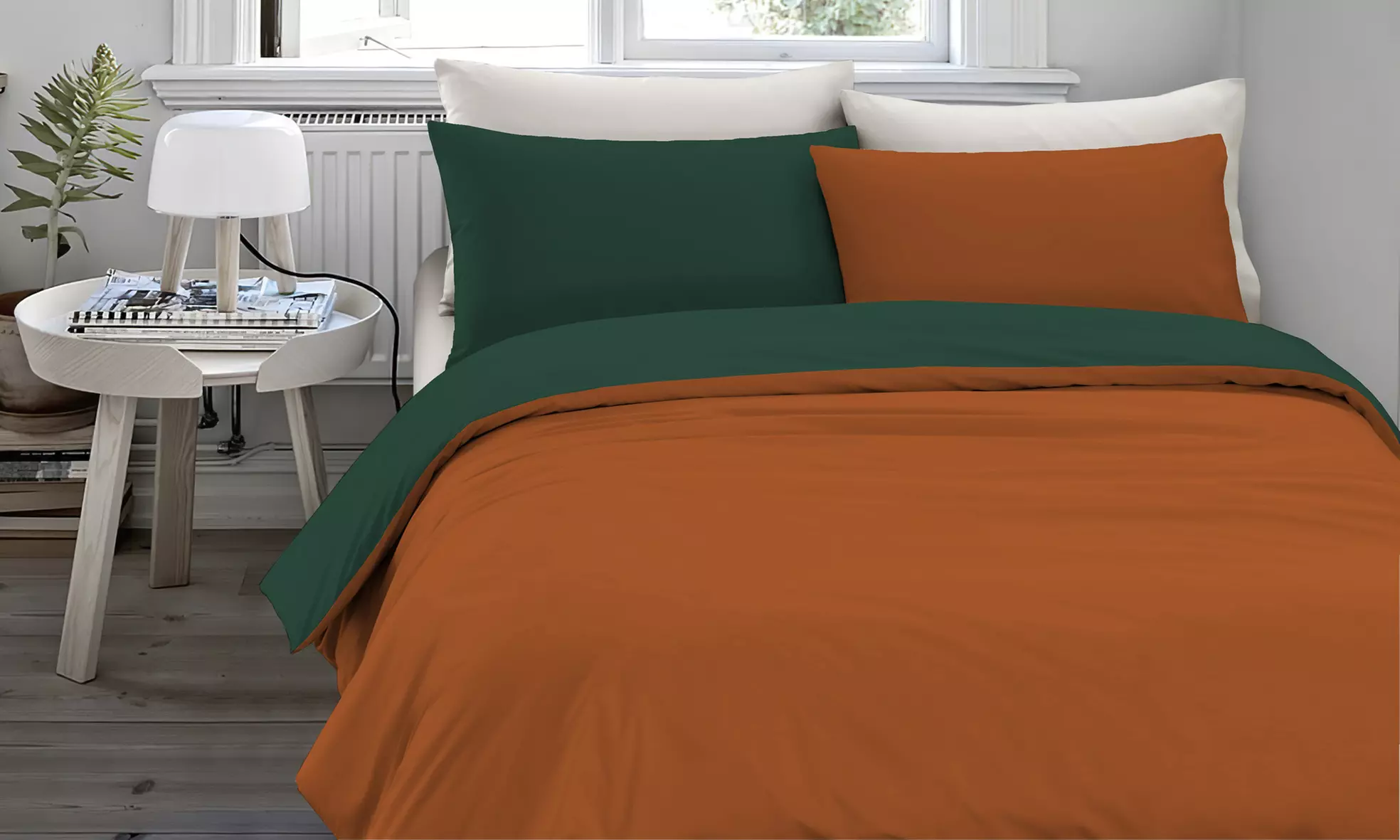 Copripiumino no stiro bicolore