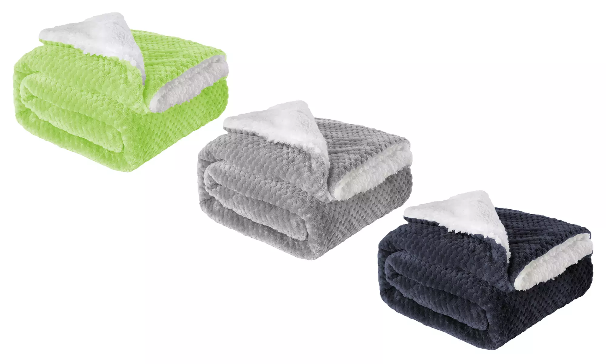 Coperta elegante in sherpa lavorato a maglia