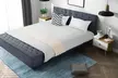 Lit en tissu avec coffre de rangement, matelas en option ; livraison offerte - Second Medium