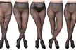 Patterned Fishnet Tights. Plus Sizes Available (5-Pack) - Second Medium