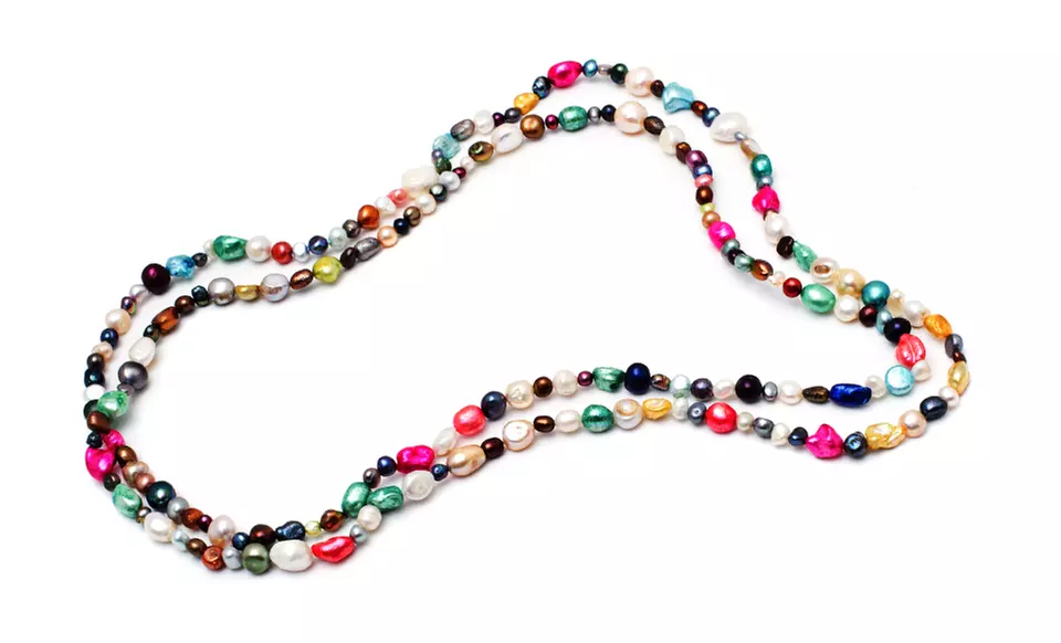 Multicolor Freshwater Pearl Endless Necklace. Free Returns. - Primary Image