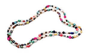 Multicolor Freshwater Pearl Endless Necklace