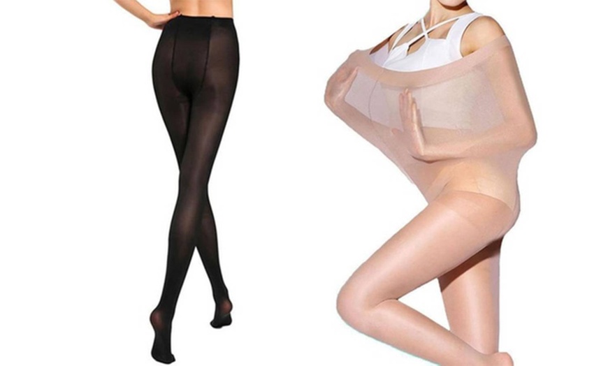 Image 1: 1 ou 2 paires de collants fins indéchirables "Elaslim"