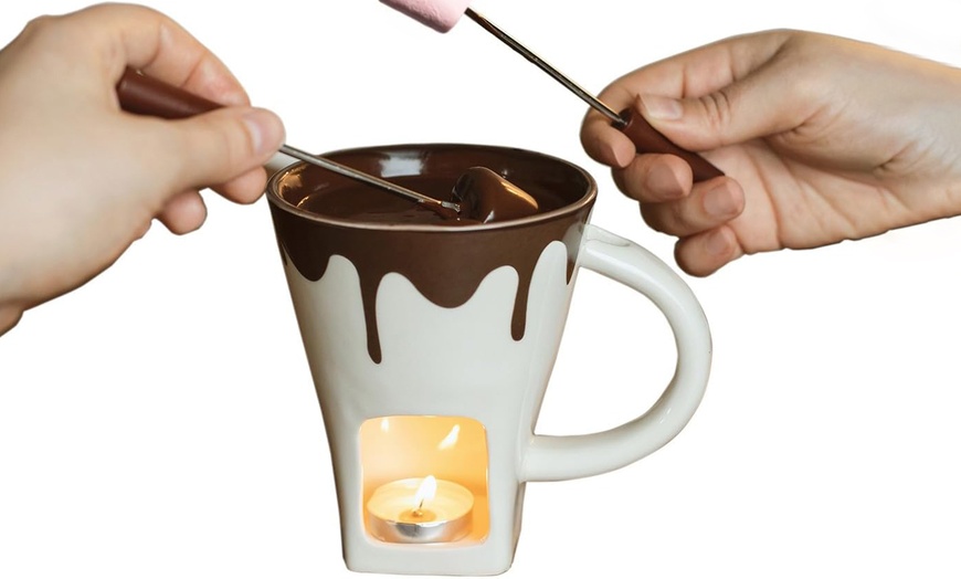 Image 3: Porcelain Chocolate Melting Mug Set