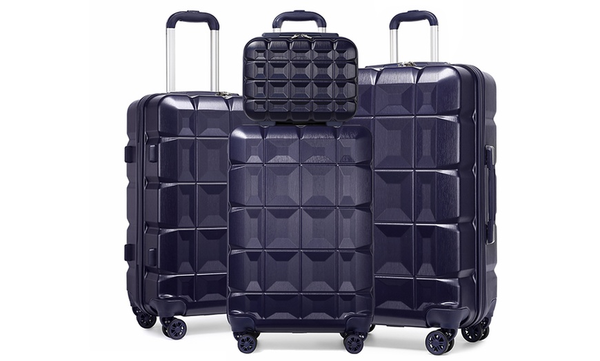 Image 20: One or Four Lightweight Hard Shell ABS Suitcases with TSA Locks