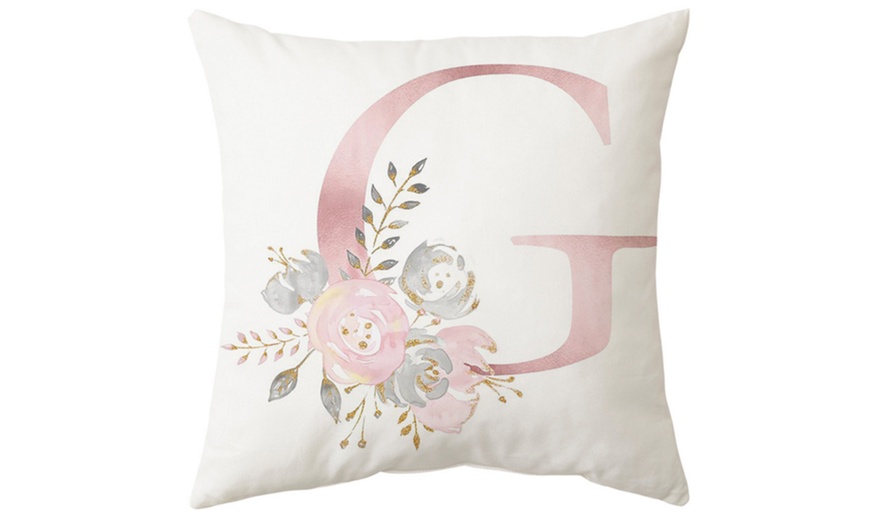 Image 12: Pink Letter Pillow Cushion Cover