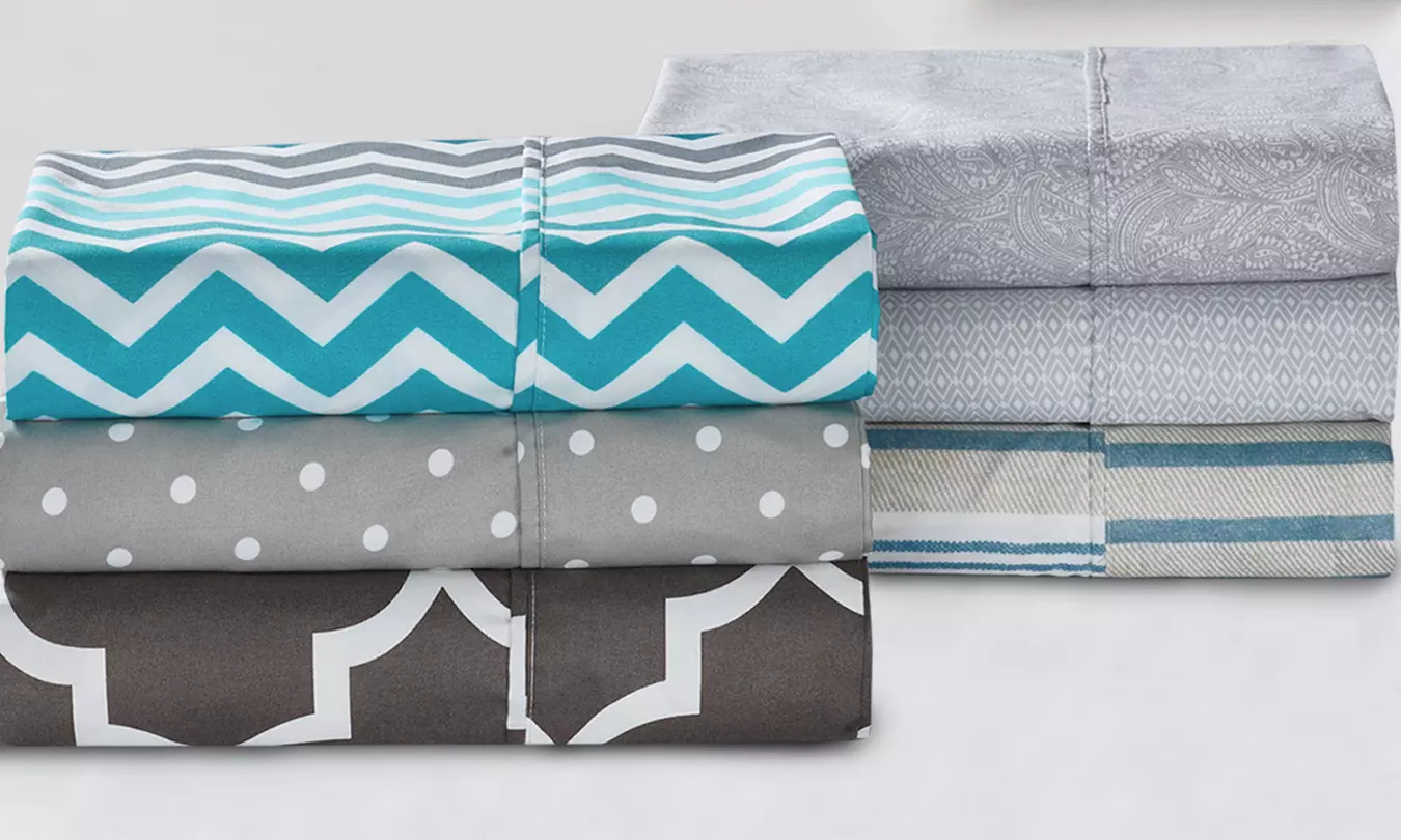 1800-Thread-Count Microfiber-Blend Egyptian Luxury Printed Sheet Set - Primary Image