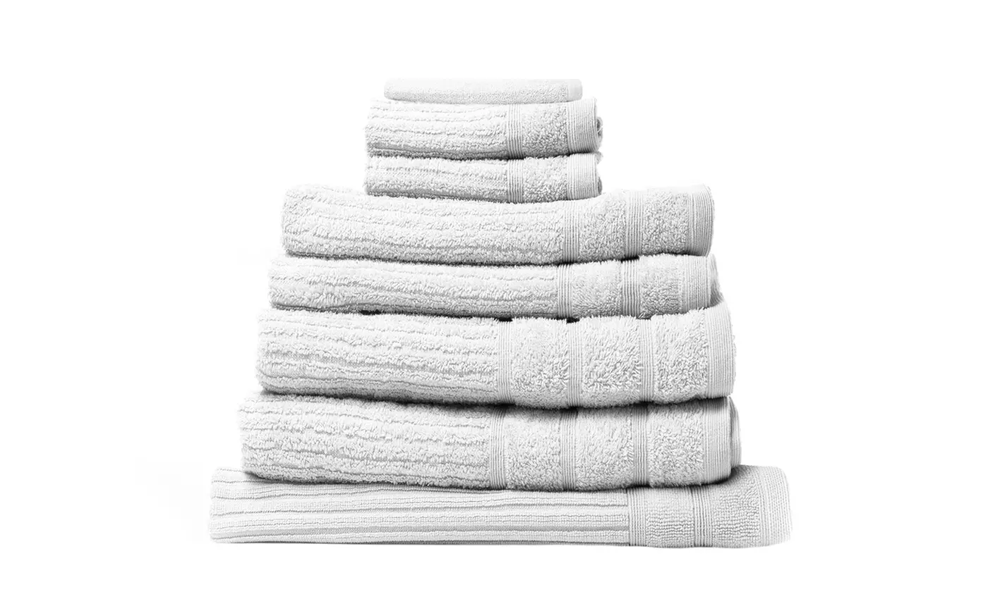 Royal Comfort Egyptian Cotton 8 Piece Towel Pack Granite, White & More
