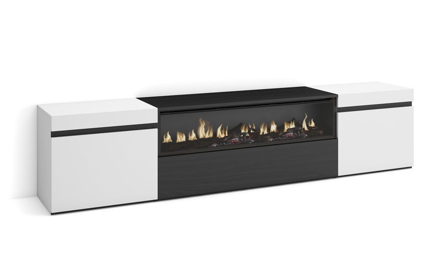 Image 28: Mueble para televisor y opción de chimenea eléctrica o almacenamiento