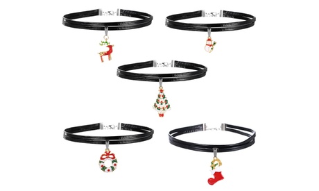 1 o 2 set da 5 chocker natalizi assortiti