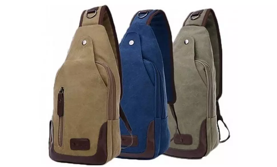 Canvas Shoulder Sling Bag - Primary Image