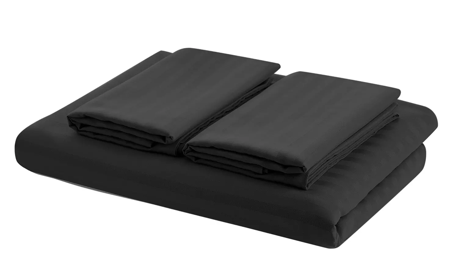 Three Pieces Stripe Duvet Cover Set With Two Pillowcases