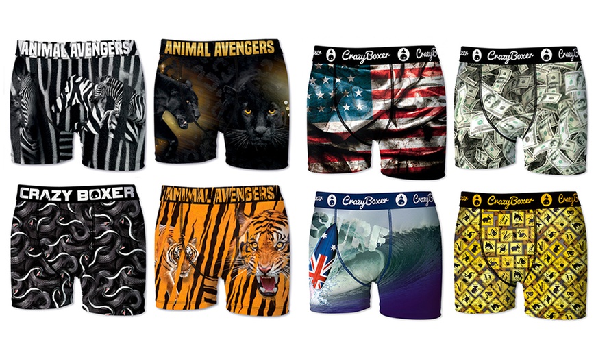 Image 1: Crazy Boxer Men's Boxers 4-Pack