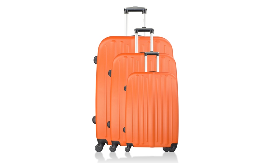 Image 13: Set of Three ABS Suitcases