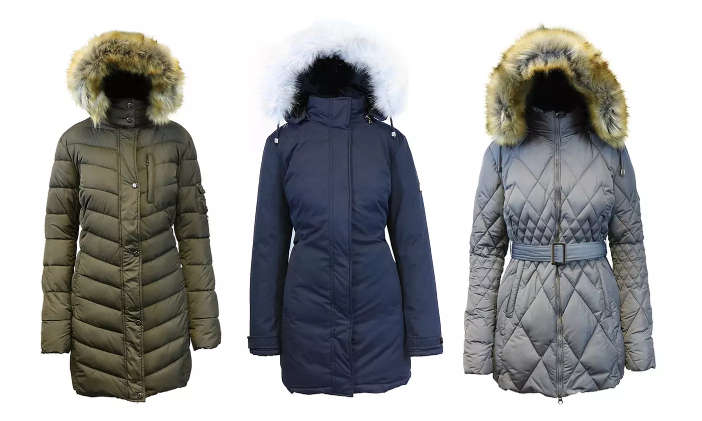 Spire By Galaxy Women's Heavyweight Puffer or Parka Jacket - Primary Image