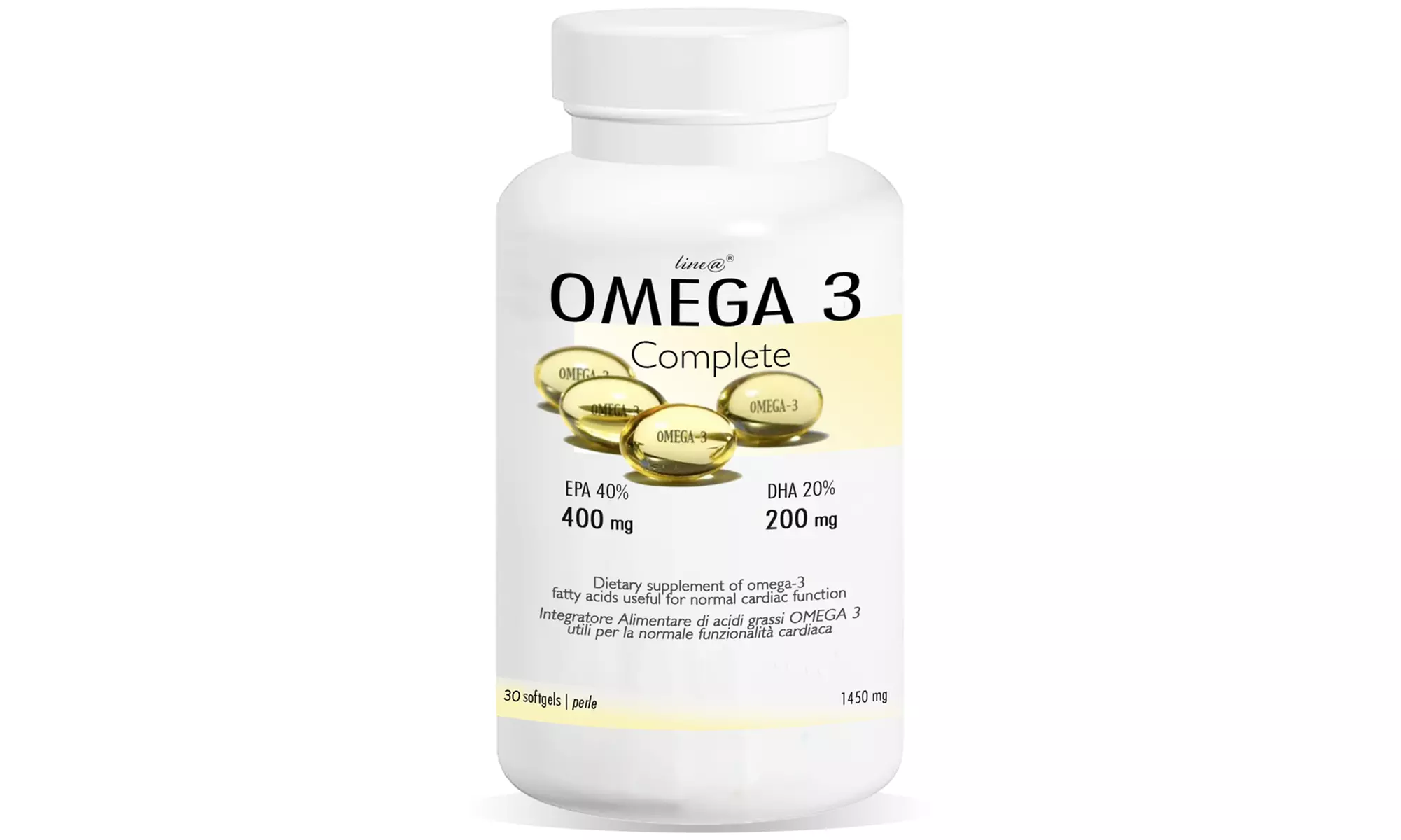 Omega 3 alta concentrazione 400 mg EPA e 200 mg DHA per perla Line@