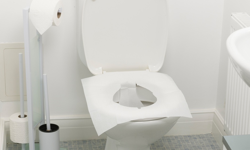 Image 1: Flushable Toilet Seat Covers