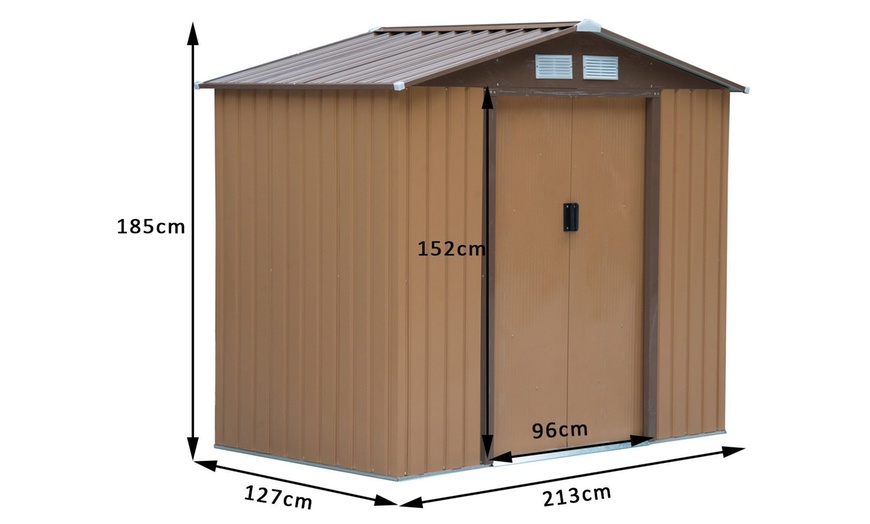 Image 11: Outsunny Lockable Garden Shed