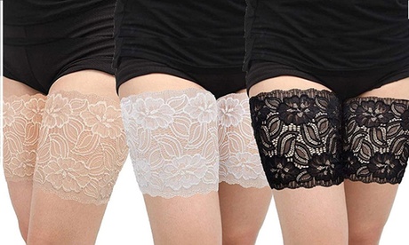 1, 2 o 3 fasce coscia in pizzo antifrizione, disponibili in 3 colori