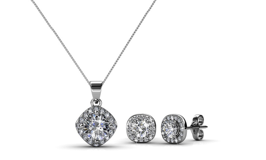 Image 3: 1x oder 2x Schmuck-Set „Maia" mit Swarovski®-Kristallen