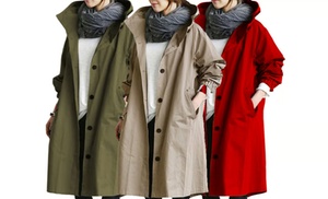 Women's Lightweight Hooded Long Jacket