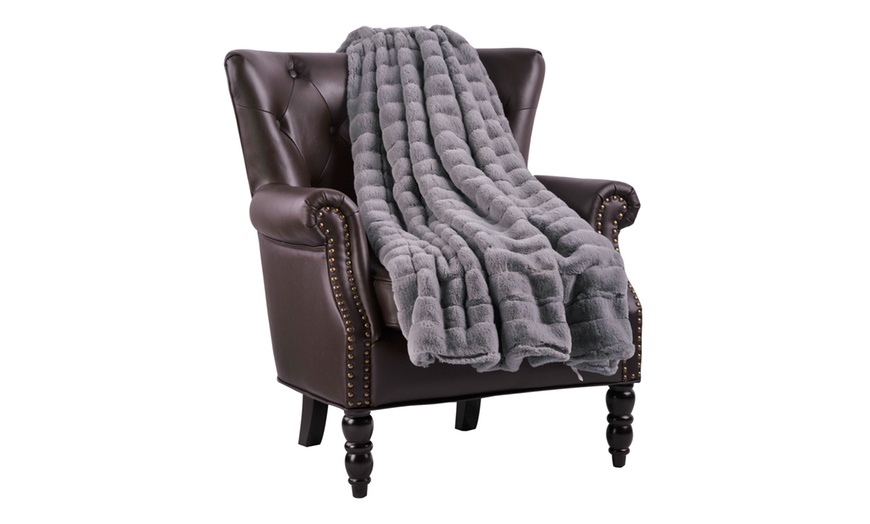 Image 3: Super Soft Sherpa Blanket Fleece 60x80 Lightweight Cozy Couch Bed Blankets