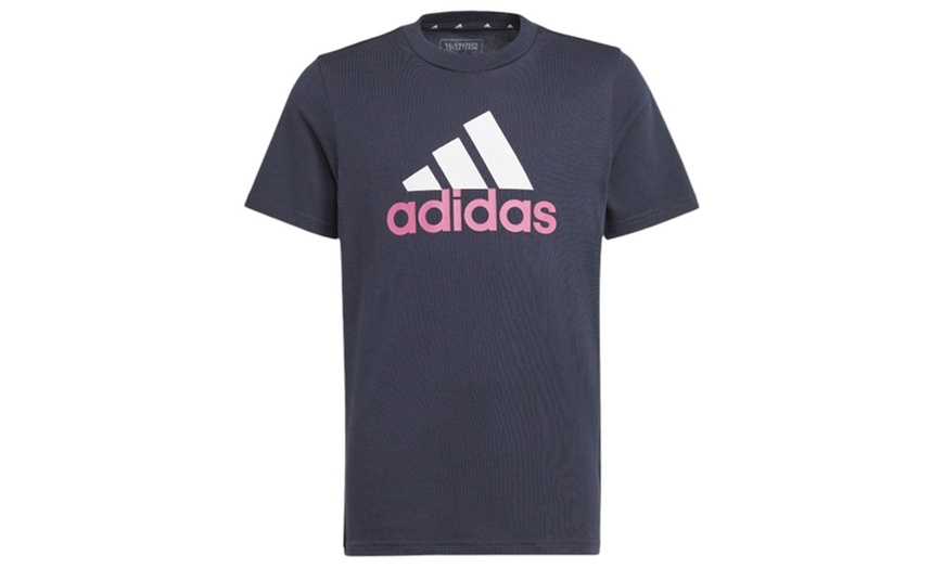 Image 15: Adidas Boys' Unisex Cotton Crew Neck Short Sleeve T-Shirt