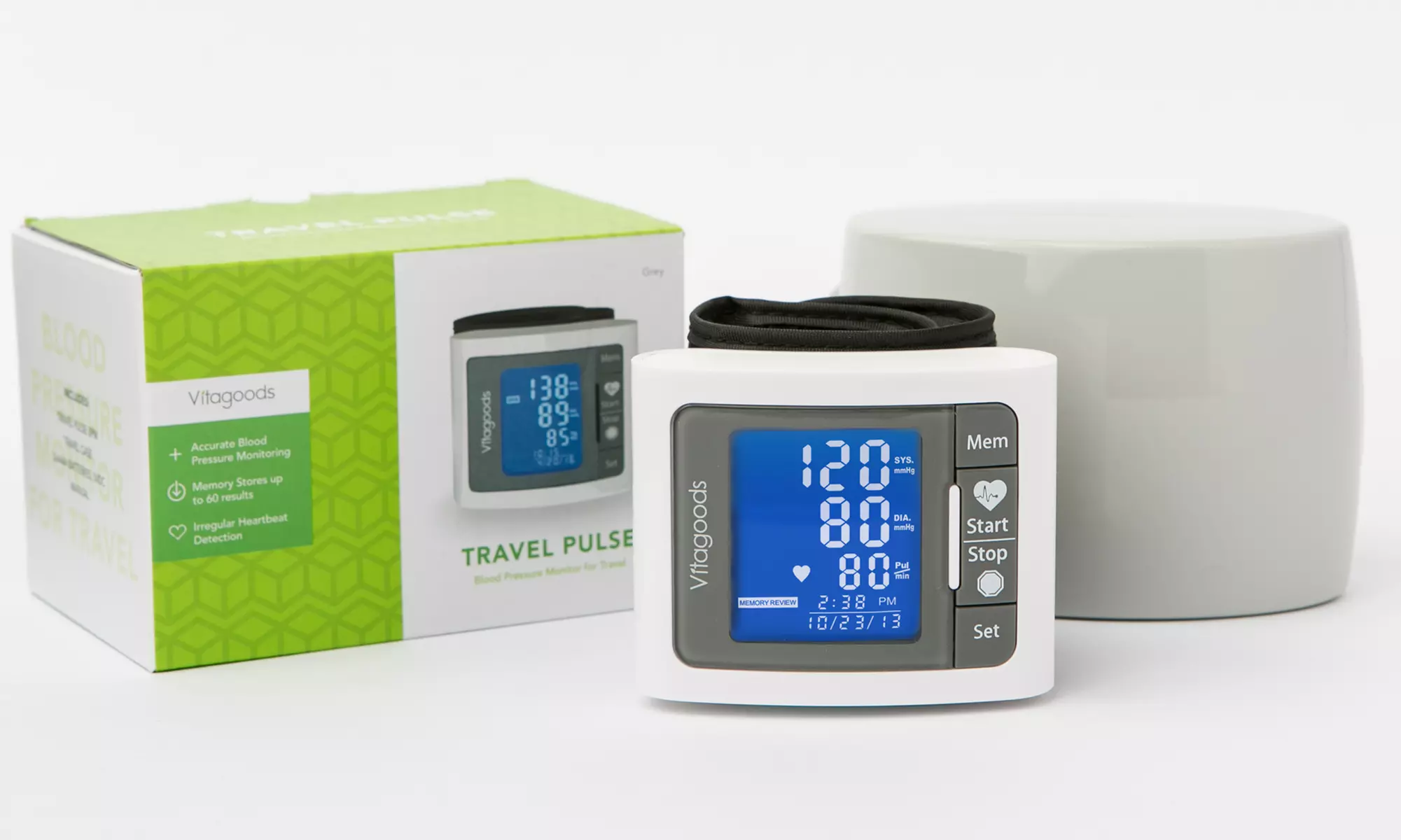 Vitagoods Wrist Blood Pressure Monitor with Case - Second Medium