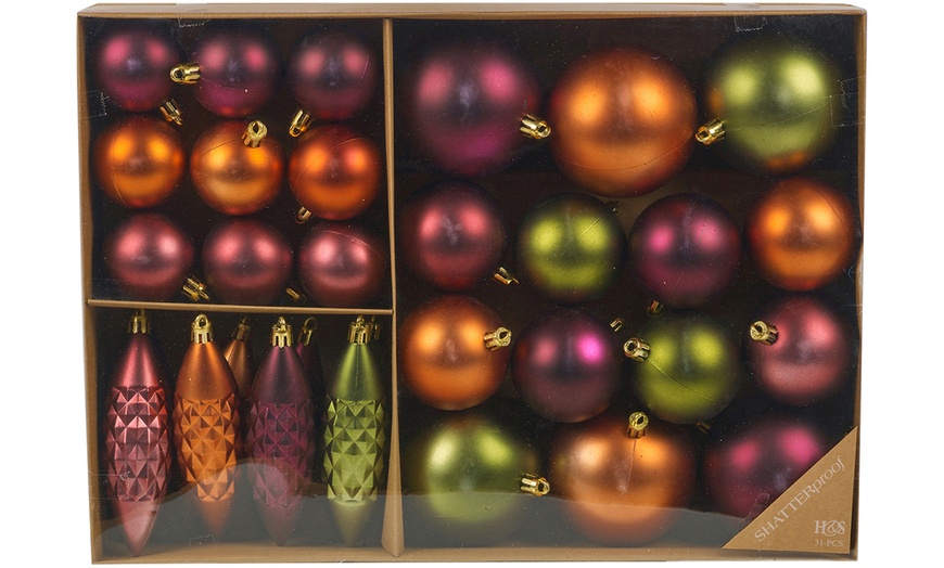 Image 12: 31-Piece Christmas Bauble Set