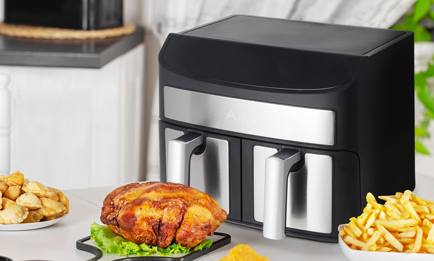 Image 5: 9L Dual Basket Air Fryer