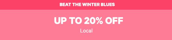 Got the winter blues? Beat 'em with a SALE: Get 15% off Travel and 20% off Local with code WINTER