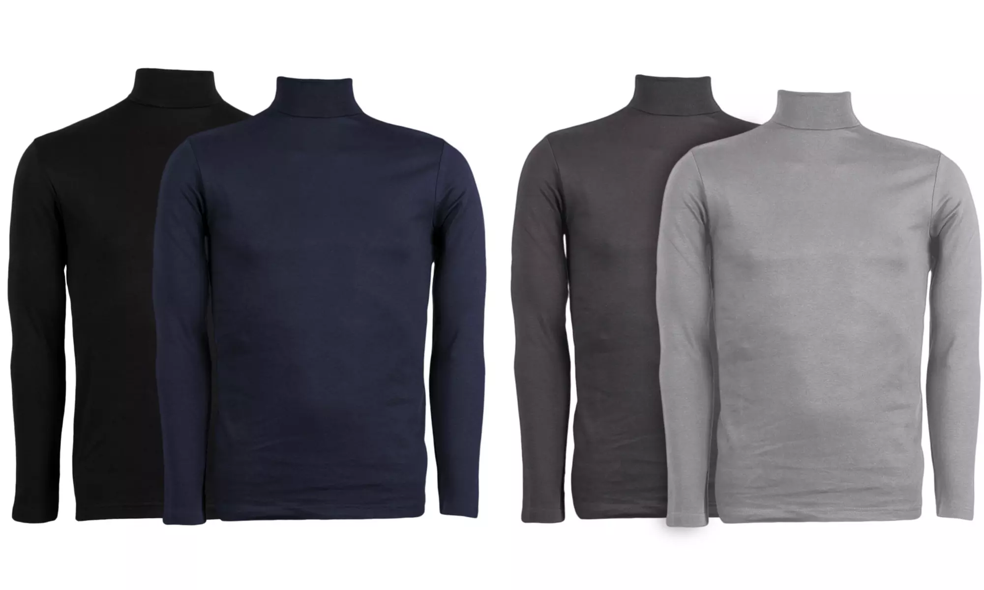 4er- oder 5er-Set Rollkragenpullover für Herren