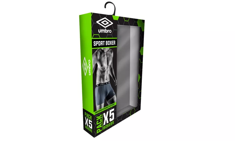 Pack de 5 ou 10 boxers pour hommes de la marque Umbro - Second Medium