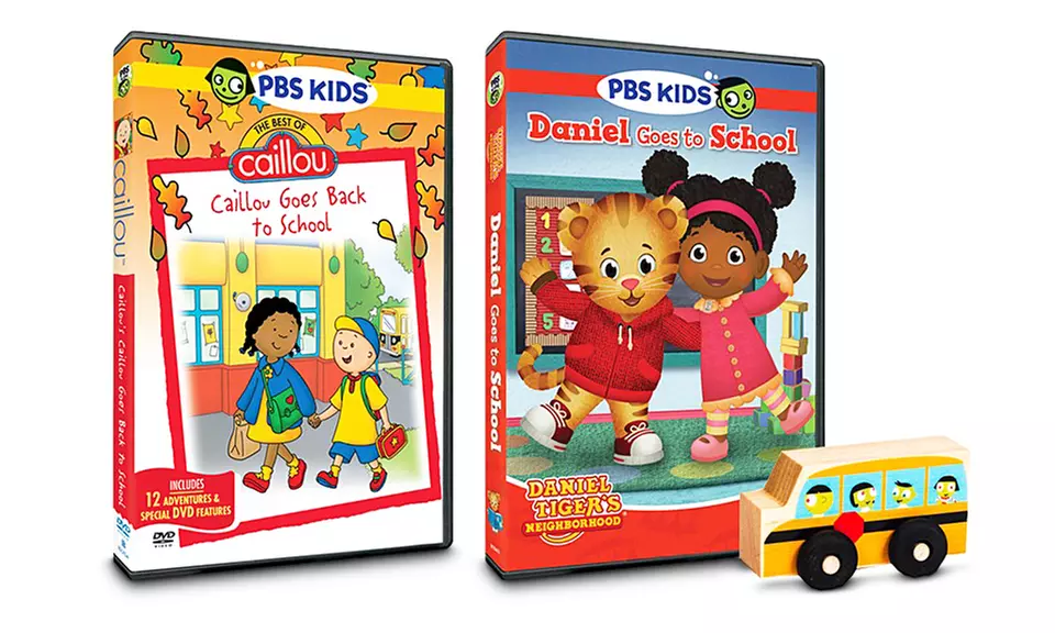 PBS Kids Back to School Episodes with Scoot Wooden School Bus Toy - Primary Image