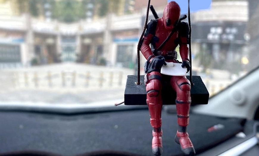 Image 5: One or Two Deadpool Inspired Car Rear View Mirror Hanging Accessories