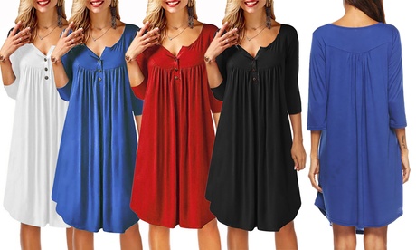 Vestito con manica a 3/4 disponibile in 4 colori e 4 taglie