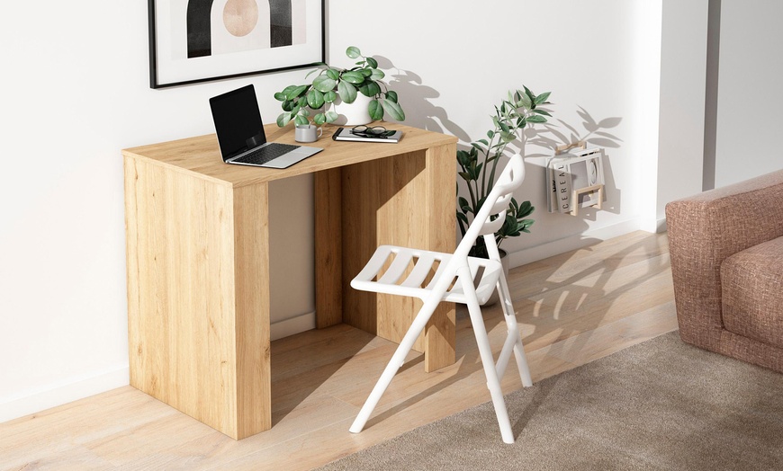 Image 3: Extendable Console Table for 8 Diners