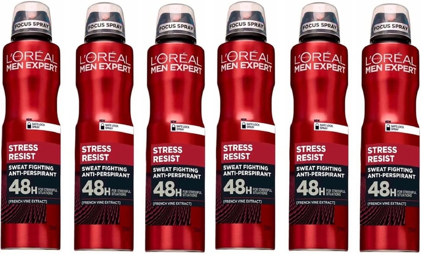 Image 6: Six-Pack of L'Oreal Men Expert Deodorant Body Sprays 250ml