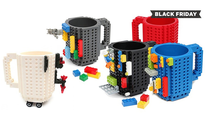 Image 1: Build-On Brick Mug 