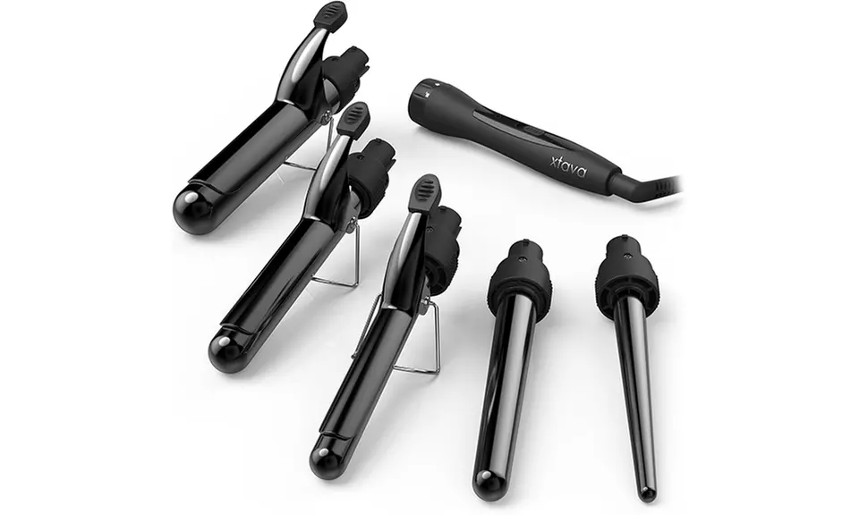 Xtava Satin Wave 5-in-1 Ceramic Curling Iron - Primary Image
