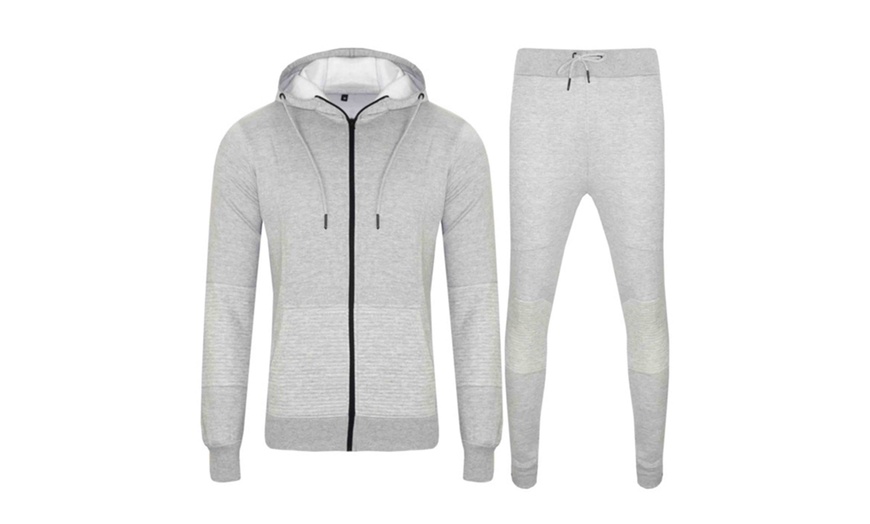 Image 9: Men's Slim Fit Fleece Tracksuit