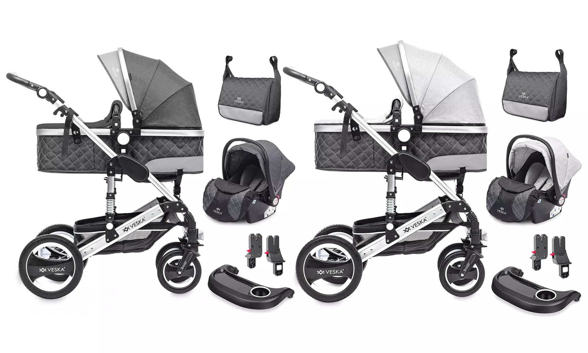 Poussette Deluxe 3-en-1 de VESKA®