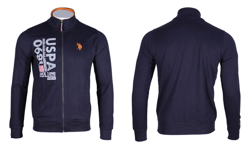 Image 4: U.S. Polo Assn Sweatjacke in Navy oder Königsblau für Herren
