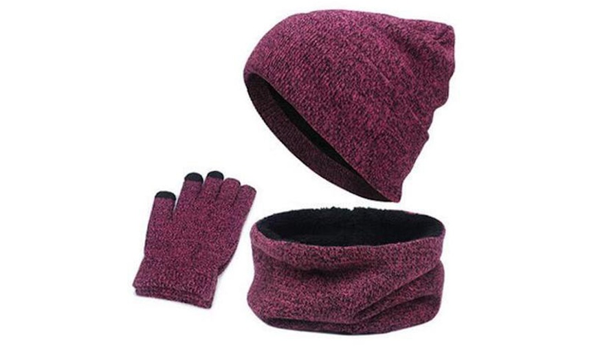 Image 4: Ensemble de bonnet, écharpe et gants tactiles