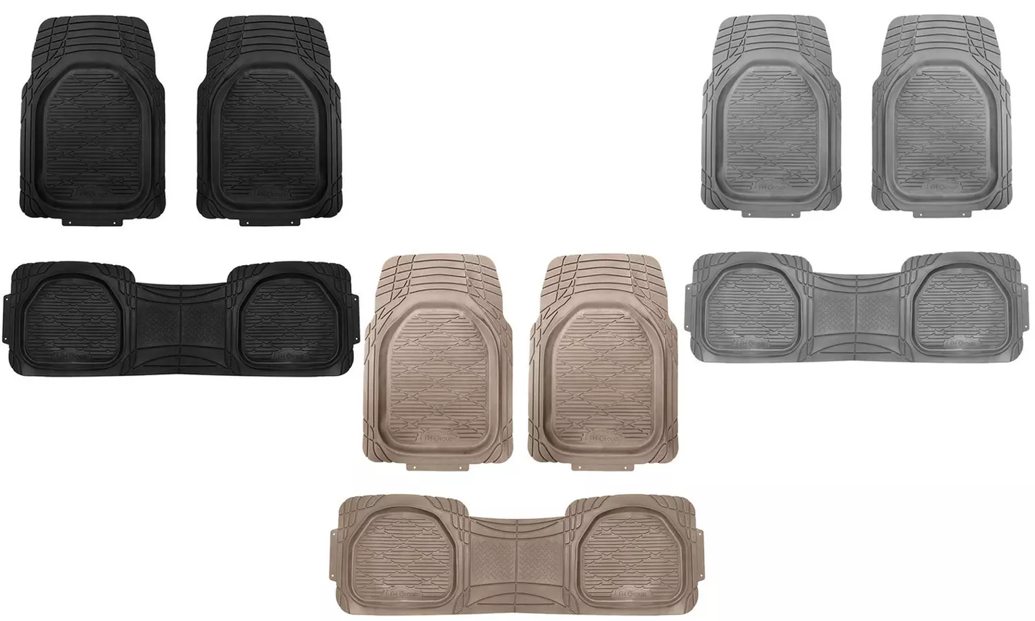 Heavy Duty Trimmable Floor Mat Set (3-Piece) - Primary Image
