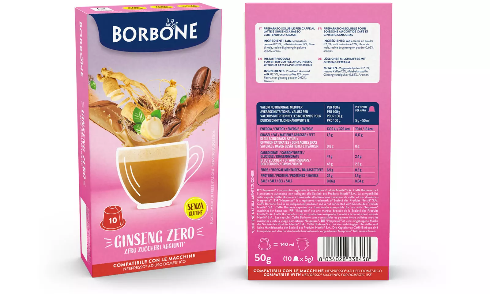 60 o 120 capsule Borbone compatibili con Nespresso