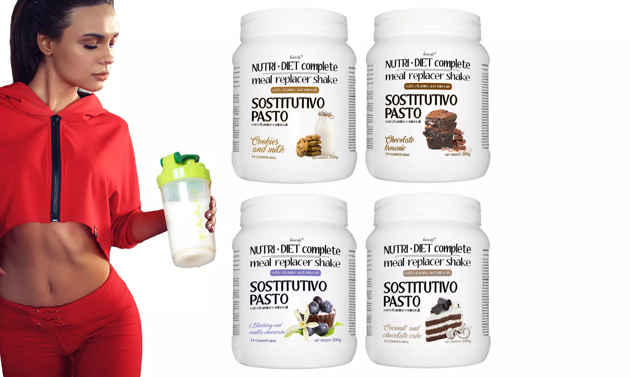 14 o 28 sustitutivos de comida con 19 vitaminas y minerales  Nutri Diet Complete Line @ - Primary Image