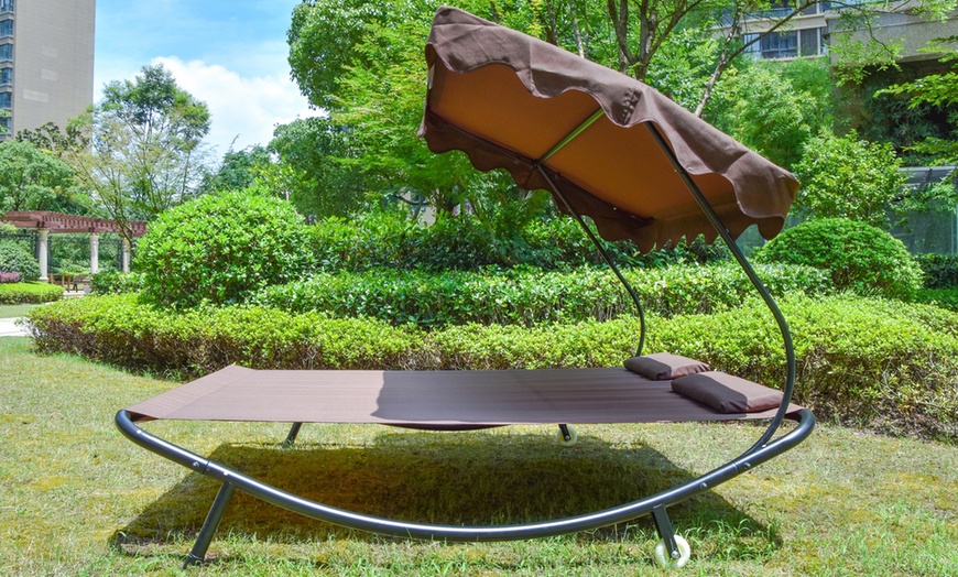 Image 4: Sun Lounger with Canopy